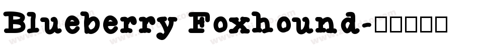 Blueberry Foxhound字体转换